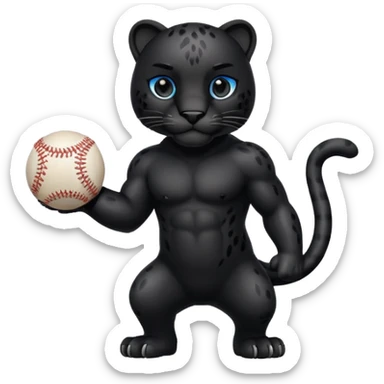 Panther with a baseball sticker