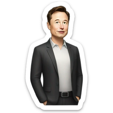 elon musk diseñador sticker