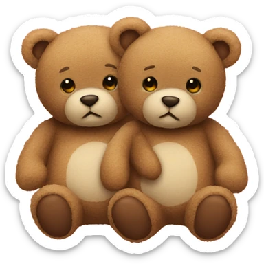 two teddy bears in love sticker
