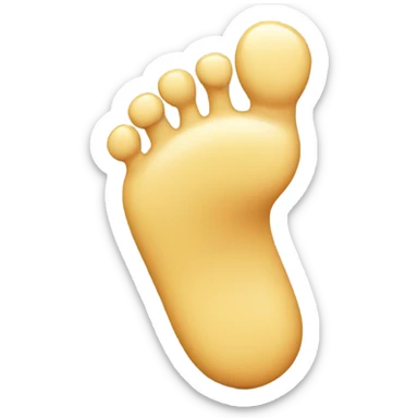 Smiling face with feet sticking out in the back sticker