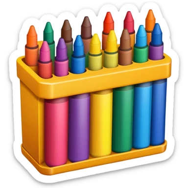 A box of crayons sticker