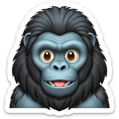 long haired gorilla sticker