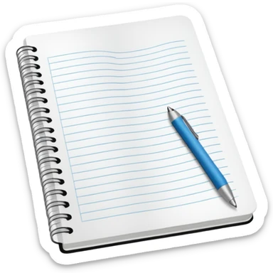 Writing notebook sticker