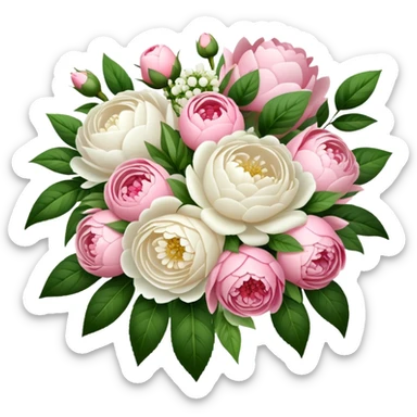 Bridal bouquet with flowers sticker