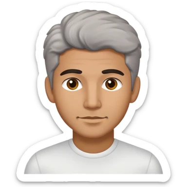 hispanic man salt and pepper hair sticker