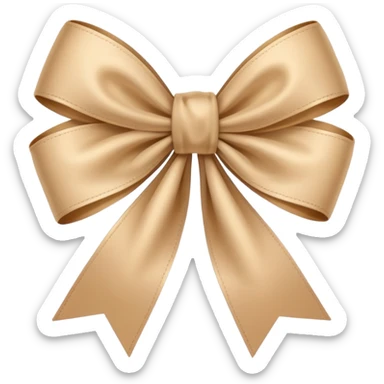 En beige rosett sticker