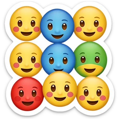 Gere emojis fofos sticker