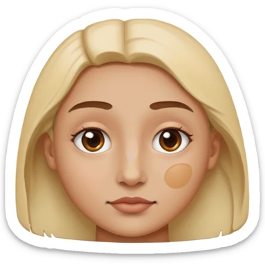 Paint on only nose, half body, ellipse face. sticker