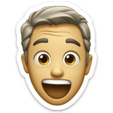 sneaky excited face sticker