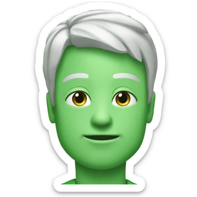 Green esthetic sticker