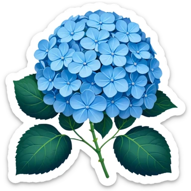 Blue hydrangeas sticker