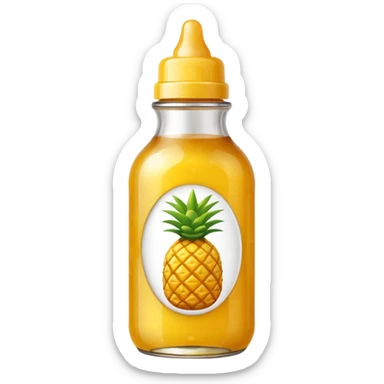 Thin tip squeeze bottle with pineapple jam sticker