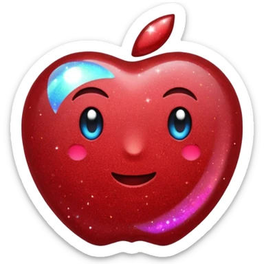 red glitter sky sticker