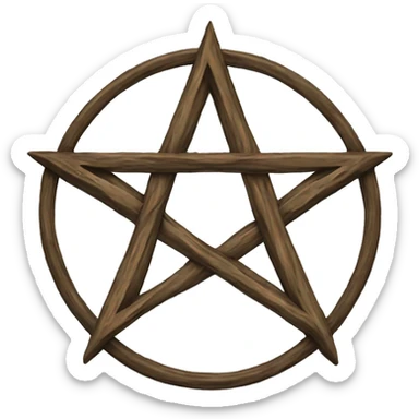 half heart half pentagram heartagram sticker