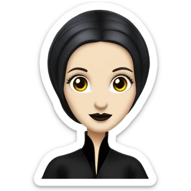 Young Morticia Addams Princess Leia  sticker