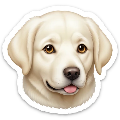 White Labrador adult dog sticker