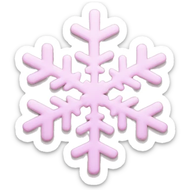 pastel pink snowflake  sticker