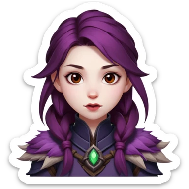 Dark Willow from dota 2 lip biting sticker