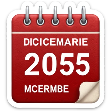 CALENDARIO DE DICIEMBRE 2025 ROJO sticker