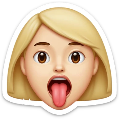 Tong out shaking head  sticker