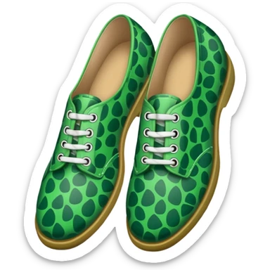 green patterned shoes  sticker