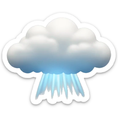 clouds with rays coming out of it  sticker