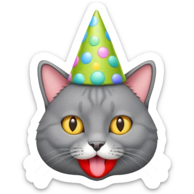 chartreux qui fait la fête sticker