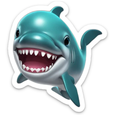 dolphin with bloddy jason mask sticker