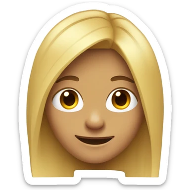 Teenager with long hair and gap teeth sticker