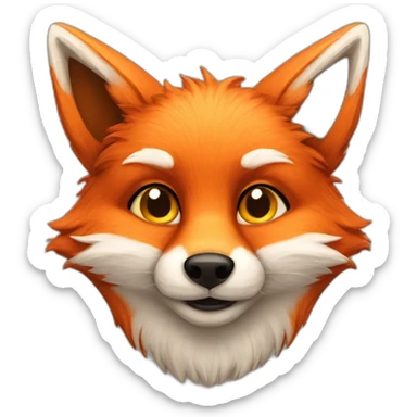 furry fox sticker