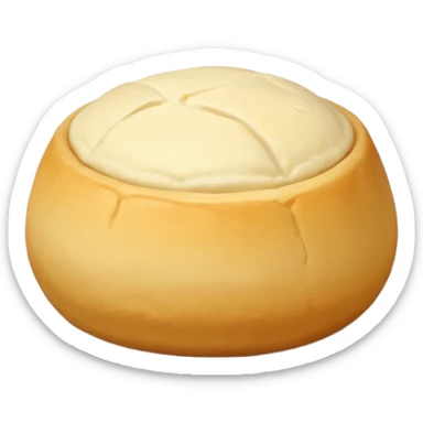 Pao de queijo pequeno redondinho liso sticker