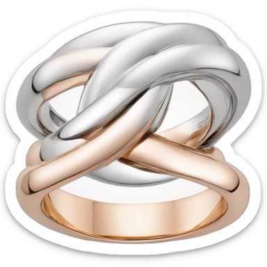Cartier Trinity ring gold rose gold white gold sticker