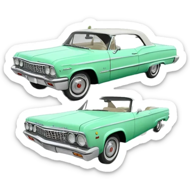 mint green 64 impala sticker