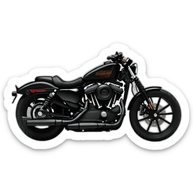 Harley Davidson iron 883 black, background, Harley, sticker