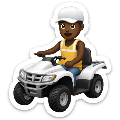 White Four wheeler sticker