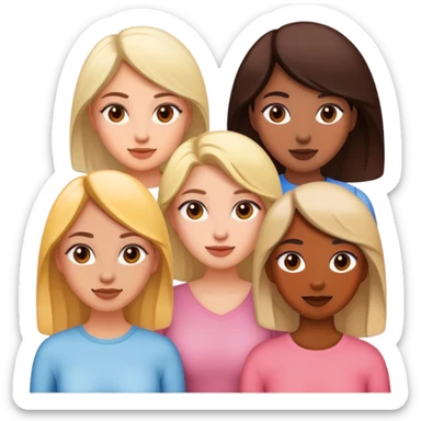 5 female friends  sticker