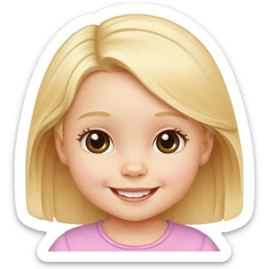 little blond baby girl sticker