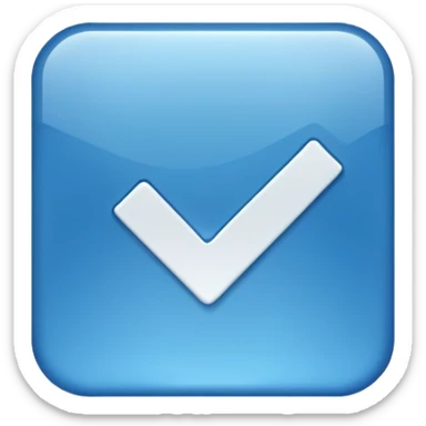 check mark button square sticker