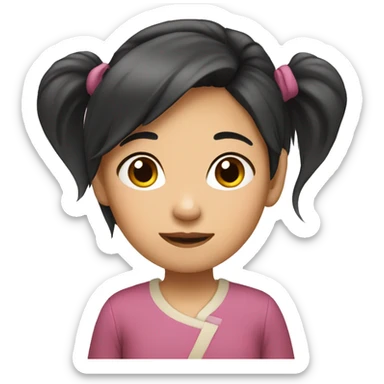 asian girl sticker