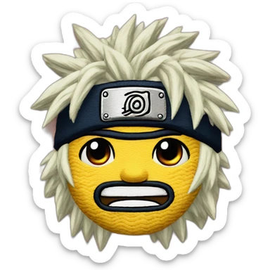 Naruto made up of embroidery sticker