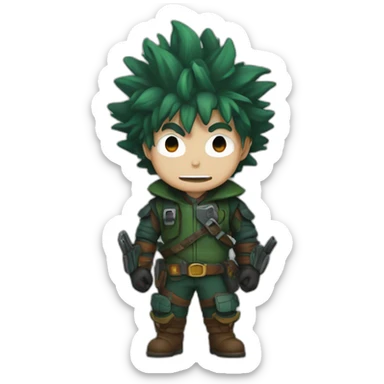Deku vigilante sticker