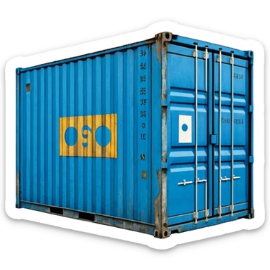 Anselm Kiefer shipping container cast in concrete sticker