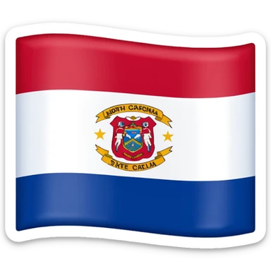 North Carolina state flag sticker