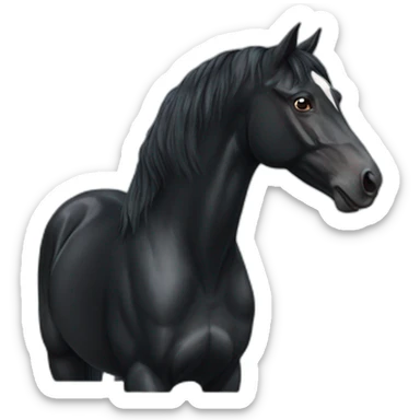 black horse sticker