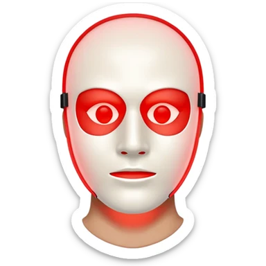 led mask, red light sticker