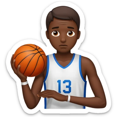tired basketball player, sweating a lot sticker