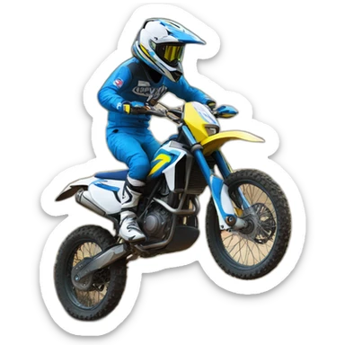 Macron sur une motocross sticker