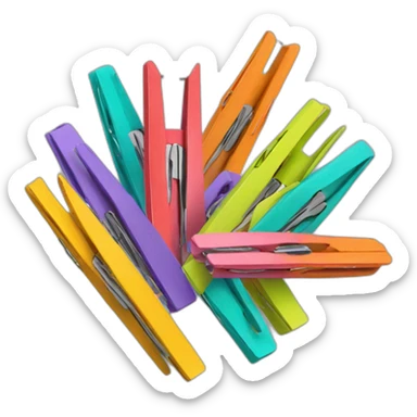 colored clothespins sticker