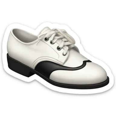 1950s white and black shoes sticker