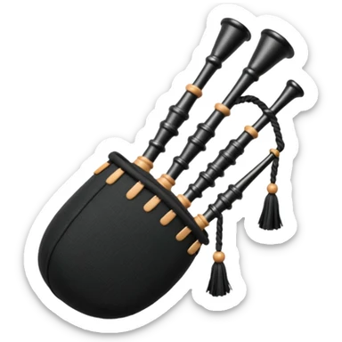 bagpipe were the down part of the instrument is cloth sticker